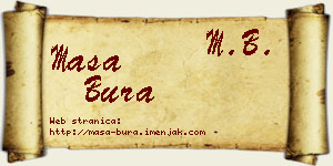 Maša Bura vizit kartica